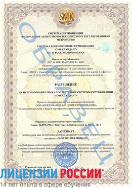 Образец разрешение Новотроицк Сертификат ISO 50001